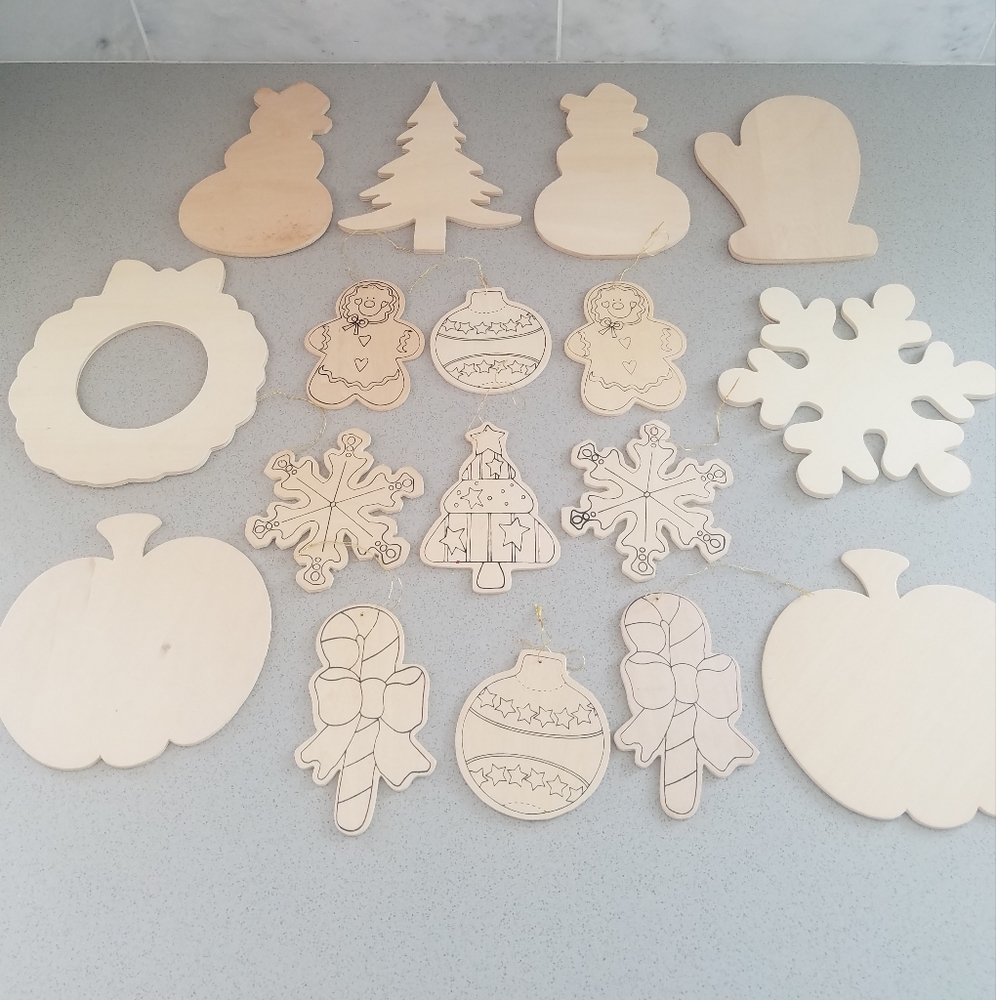 Assorted wooden craft decorations to paint and decorate Halloween - Picture 5 of 6